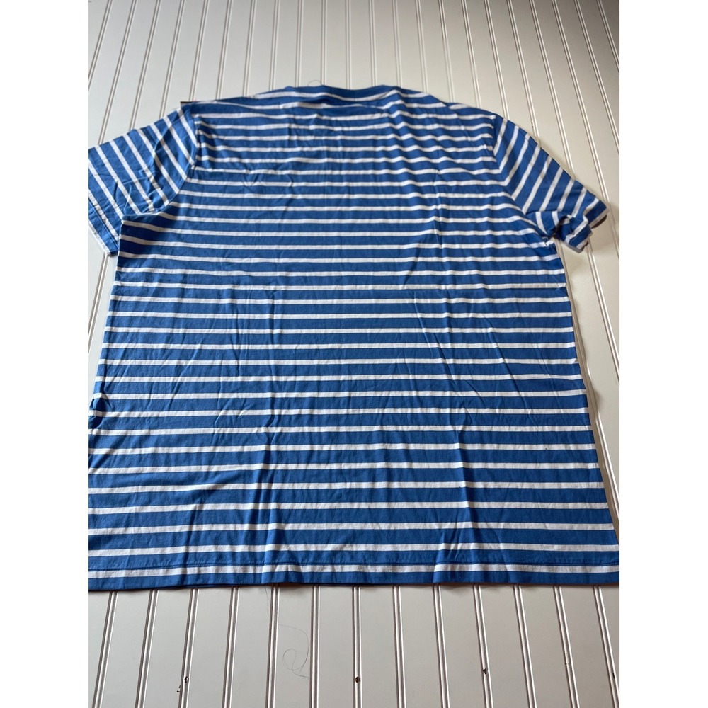 NWT Polo Ralph Lauren Mens Striped Jersey T-Shirt Royal Blue White 3XLT - Picture 5 of 7